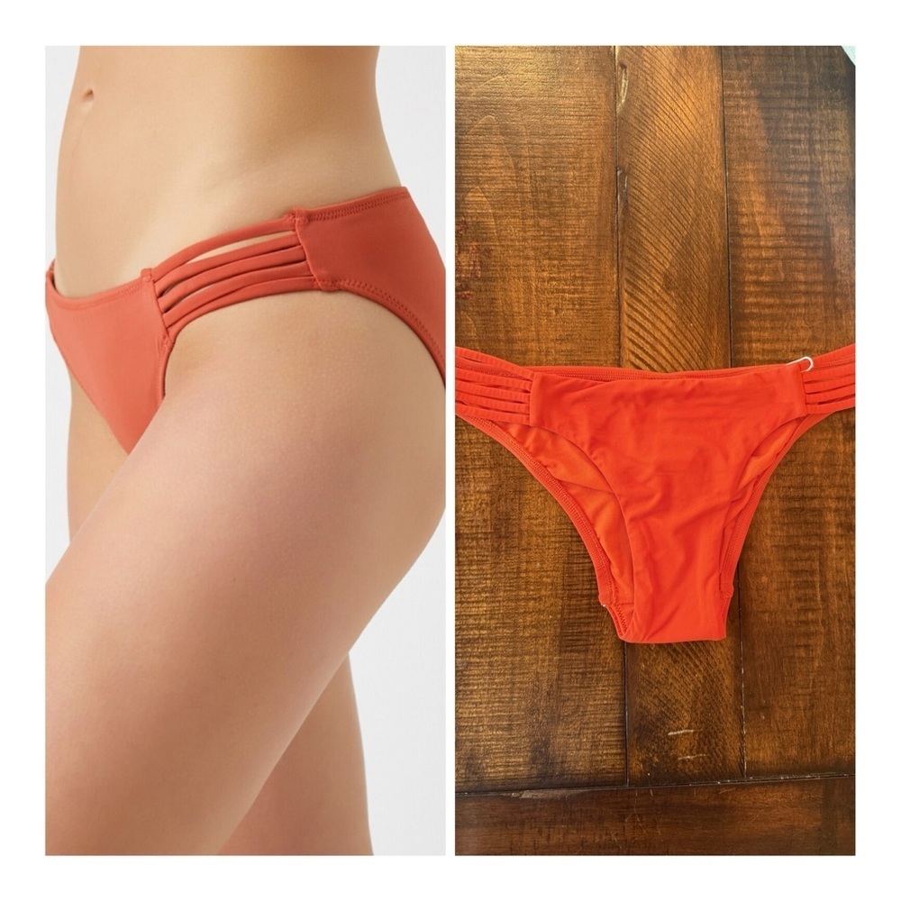 Seafolly Strappy Bikini Bottom in Rust Orange